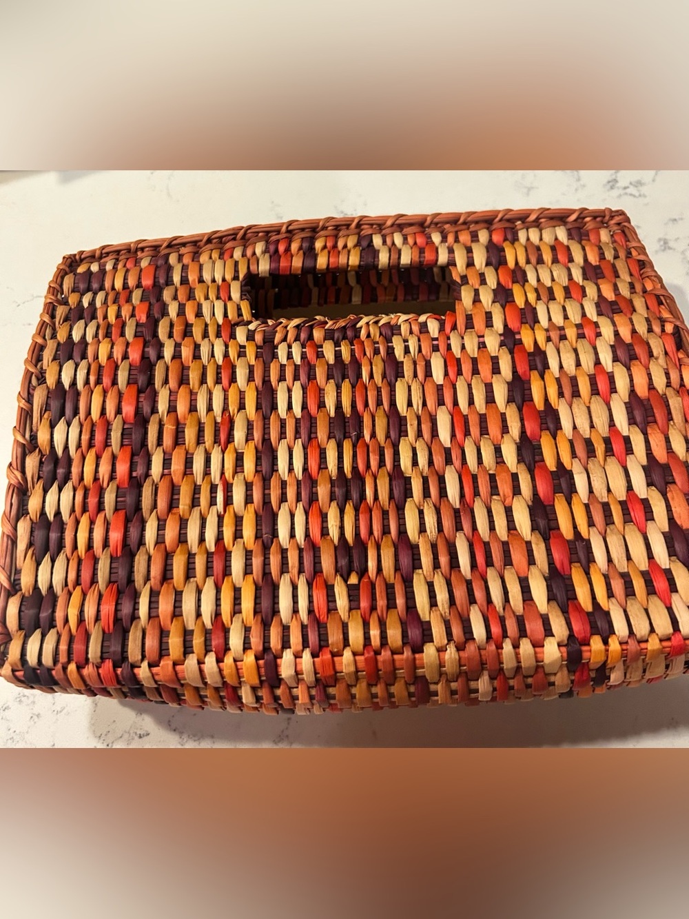 Woven Straw Clutch Bag in Multicolor